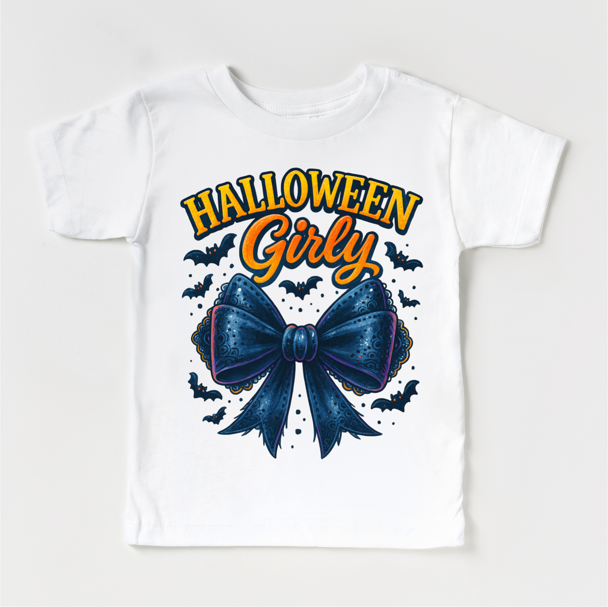Halloween Girly Bows and Bats Shirt - Halloween Tee